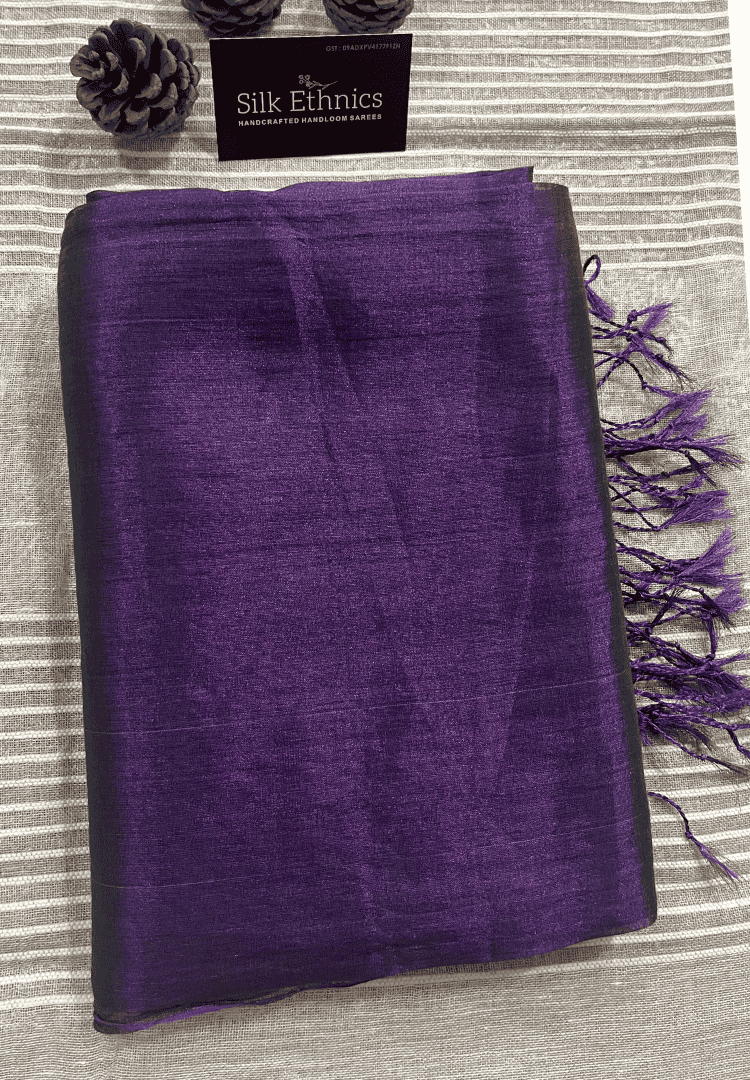 Purple Royal Raga tissue saree