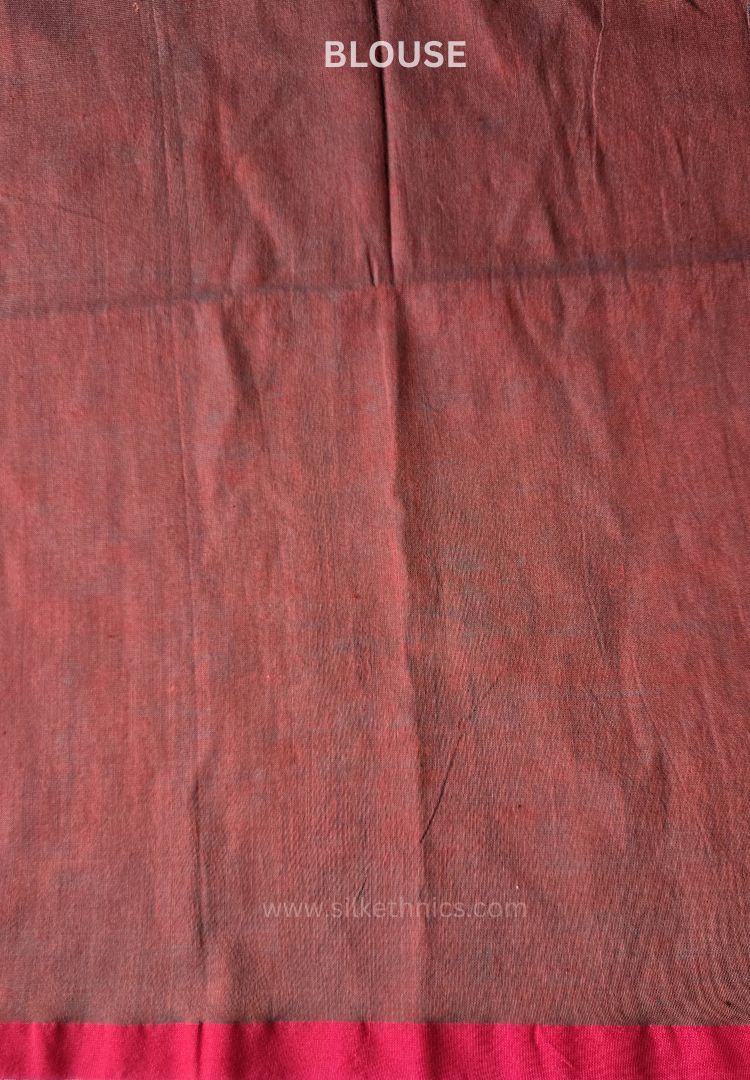 Copper Rust pure handloom mulcotton Ruhani saree