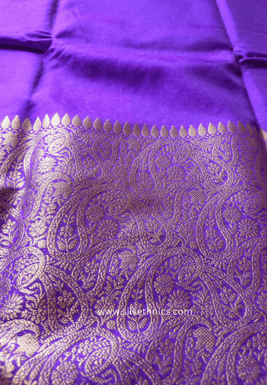 Royal Purple Banarasi Warm Silk Zari Weaving saree