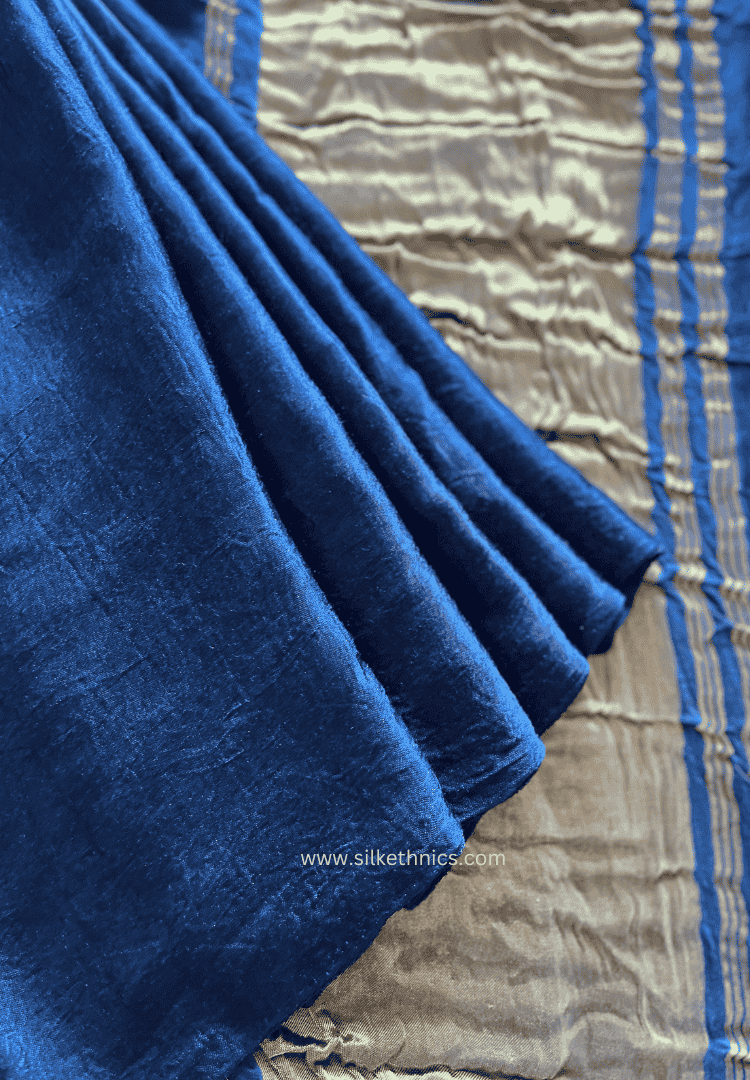 Teal blue Tanvi modal silk saree