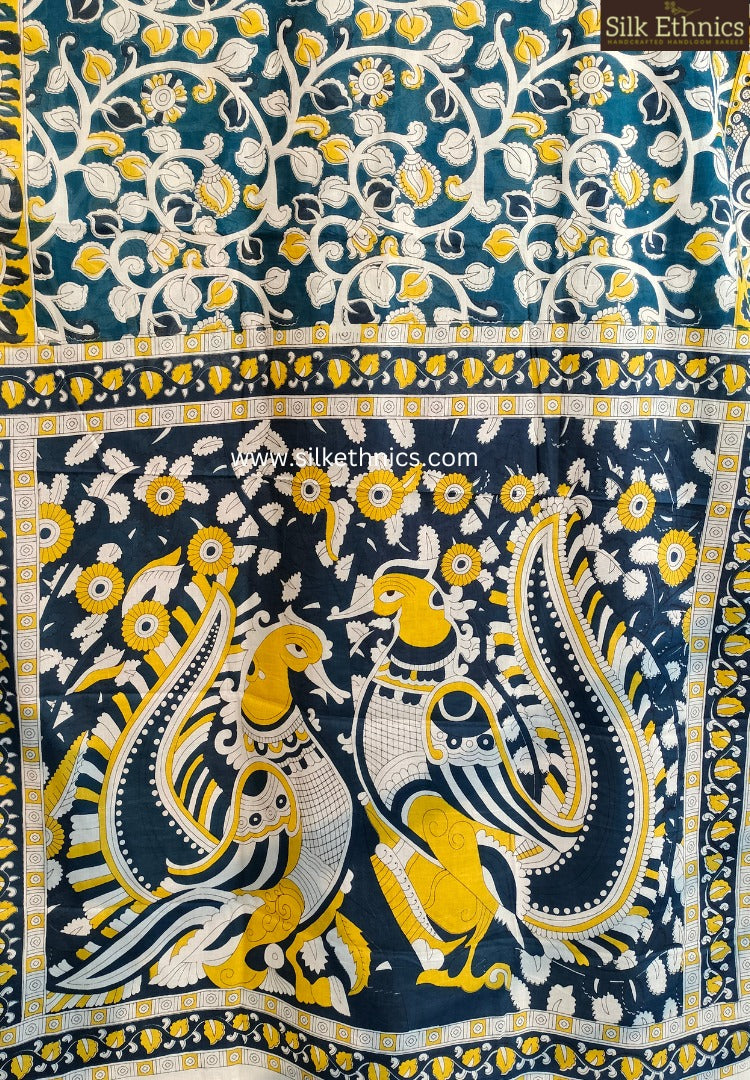 Kalamkari printed Mahati mulcotton saree