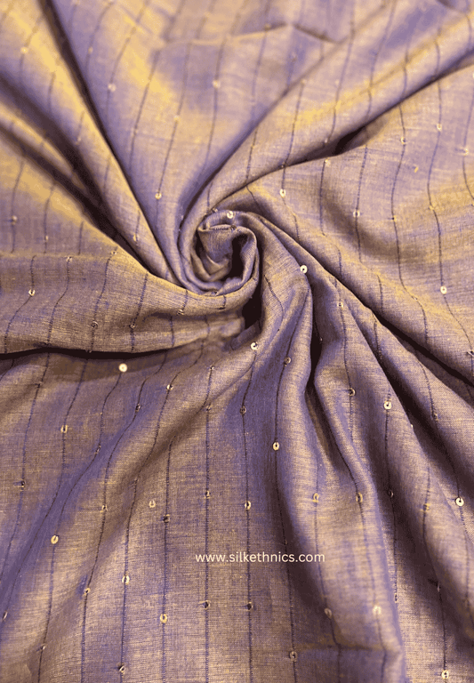 Brown Sequins Rangreet cotton saree