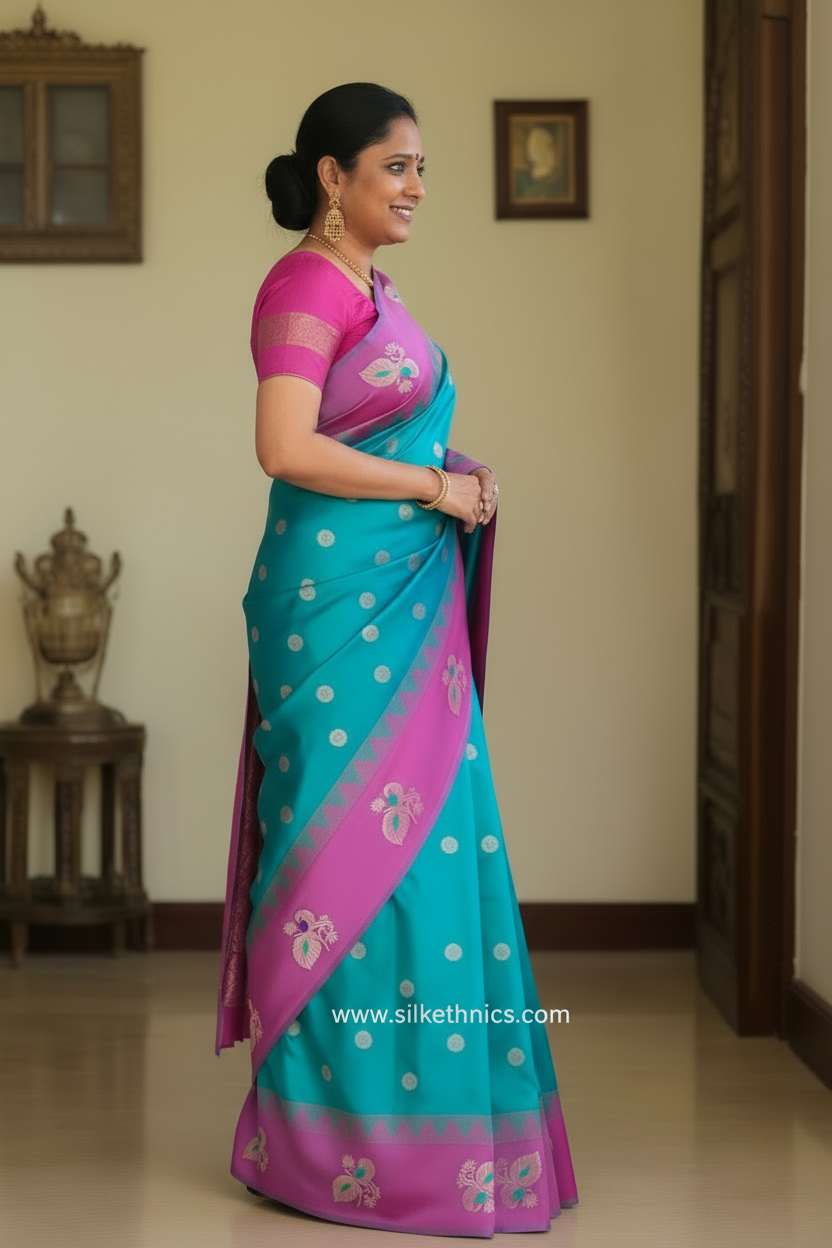 Rama green Coimbatore soft silk saree
