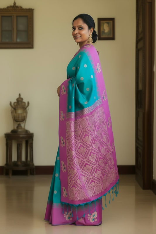 Rama green Coimbatore soft silk saree