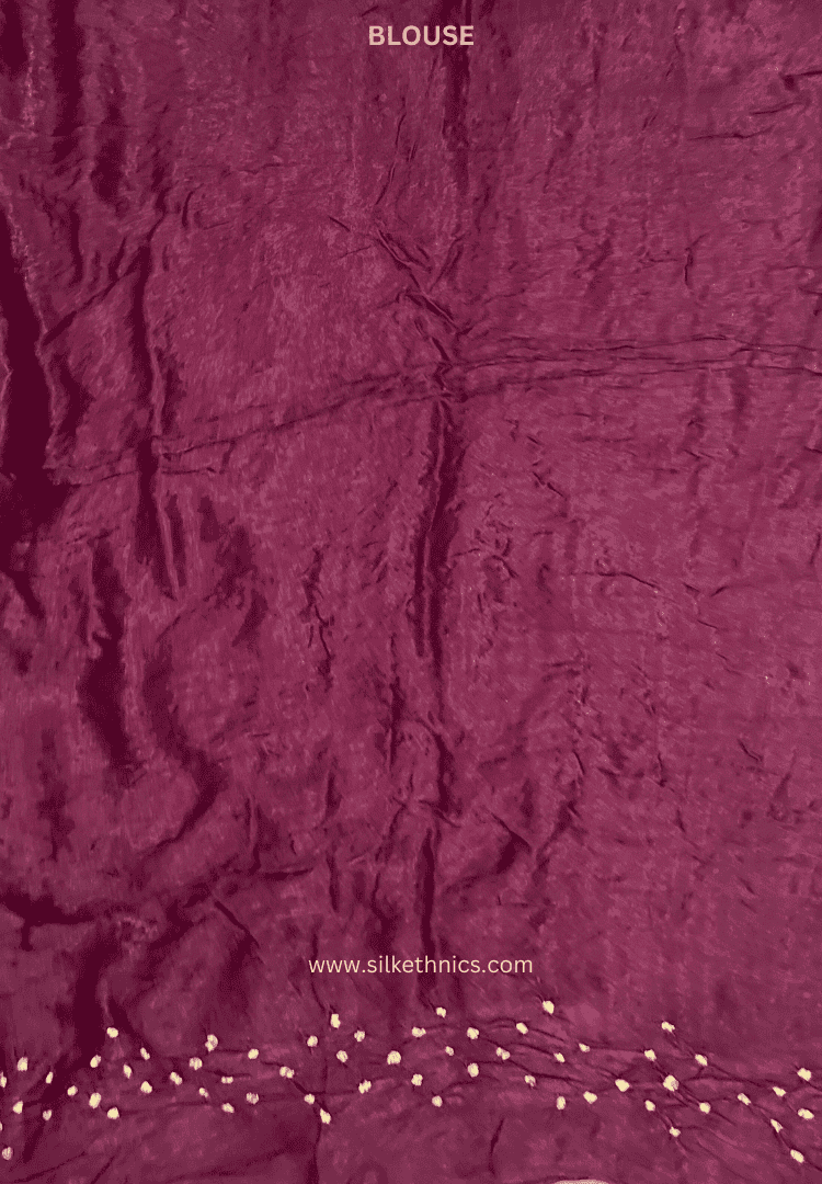 Rich maroon Tanvi modal silk saree