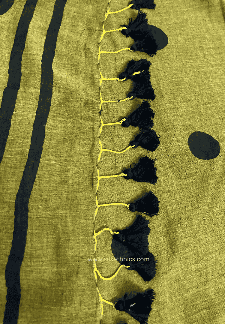 Olive green Rangreet Polka saree