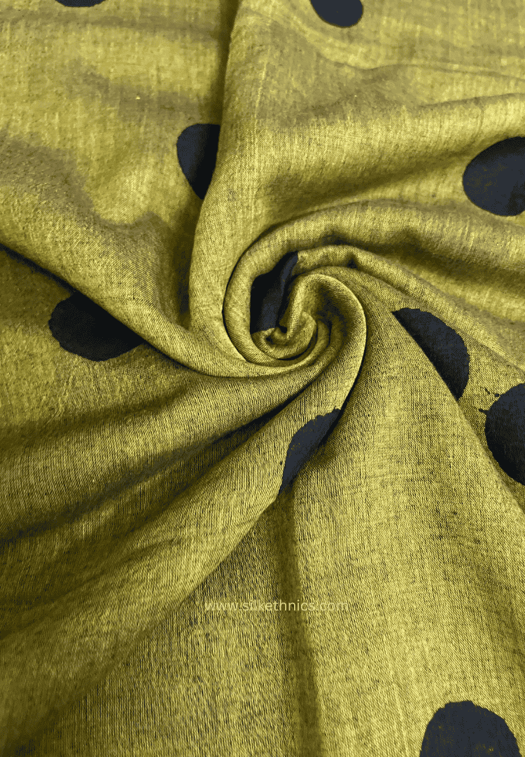 Olive green Rangreet Polka saree