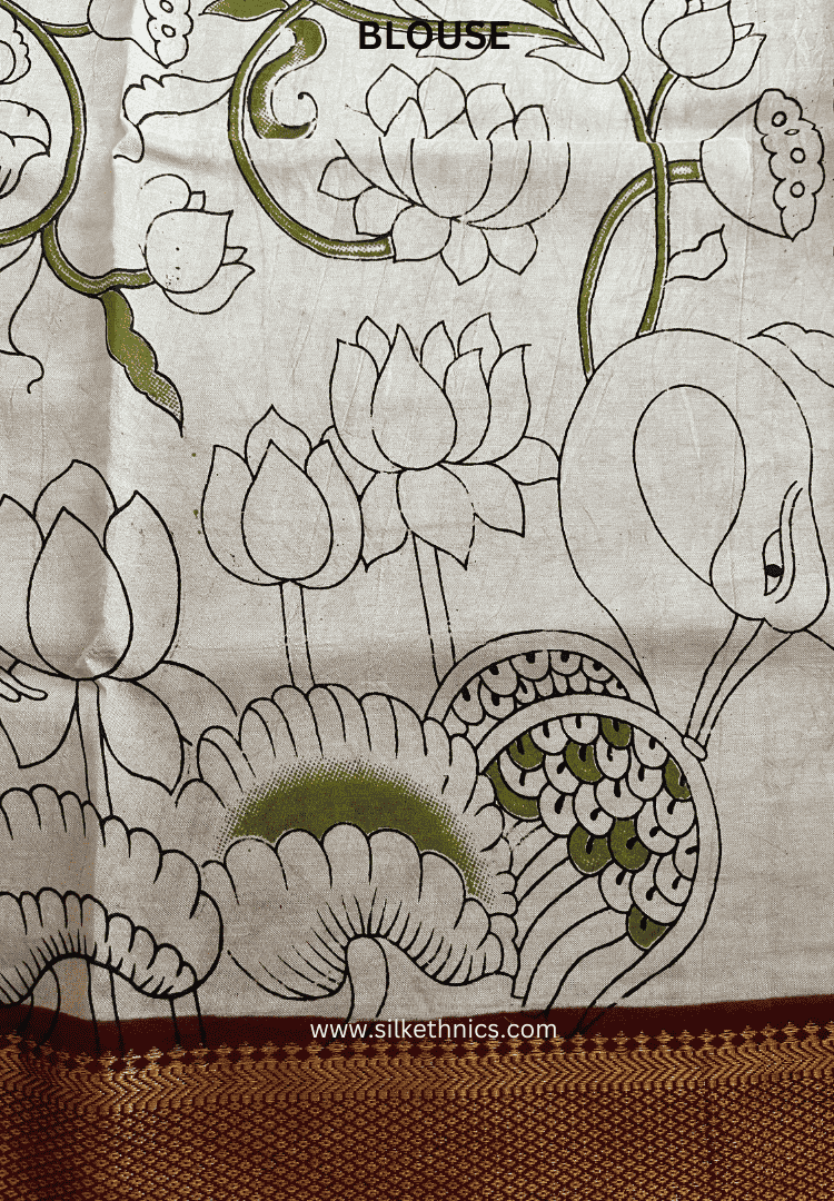 Olive green Kalakriti Silk saree