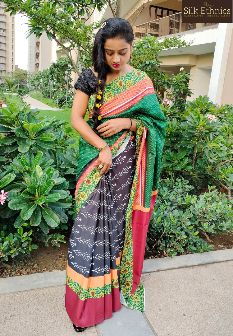 Ready to wear soft silk designer saree