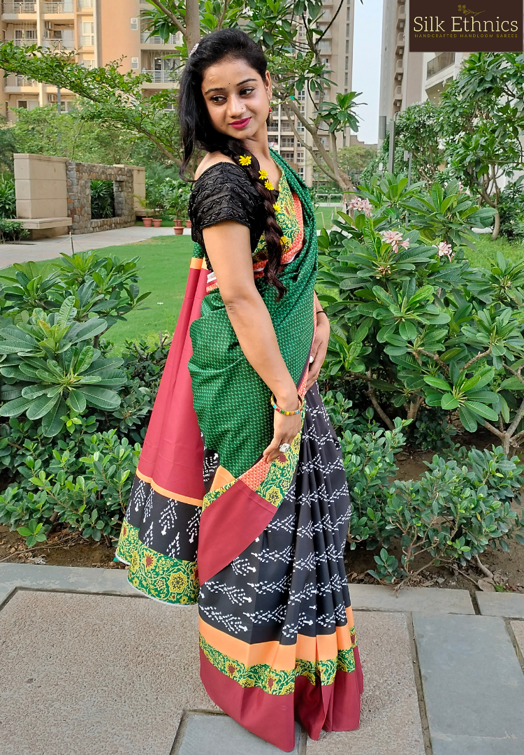 Ready to wear soft silk designer saree