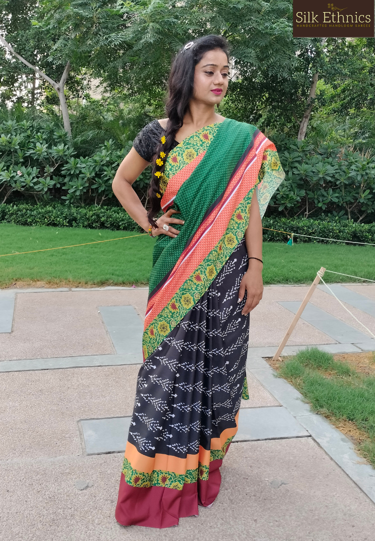 Ready to wear soft silk designer saree