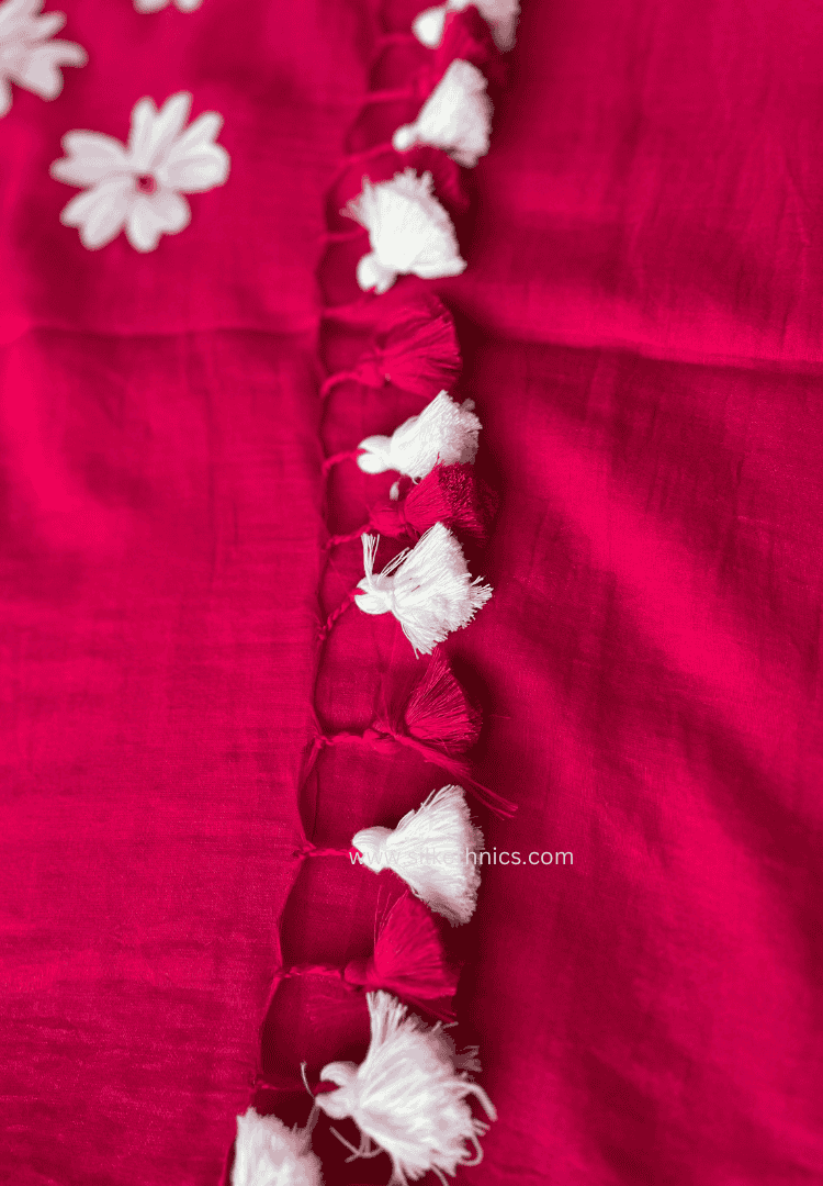 Hot pink Swetha mulcotton saree