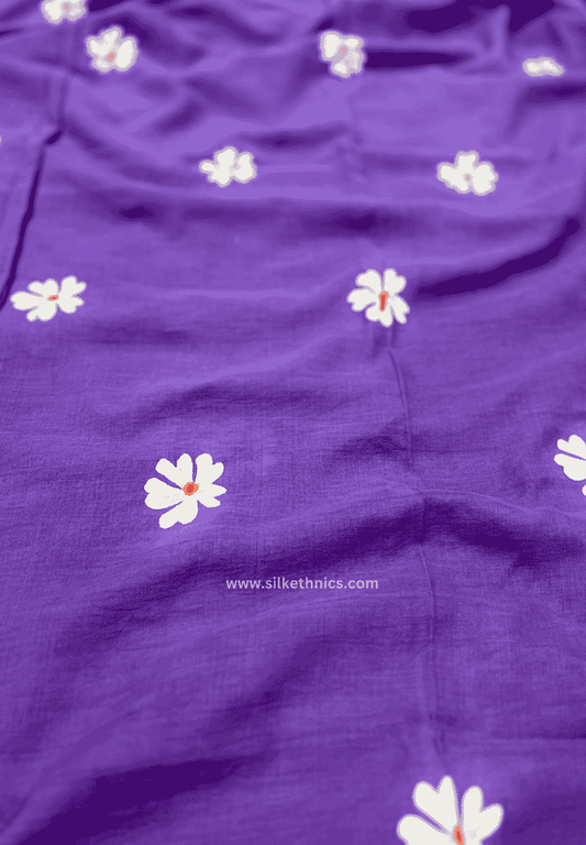 Versatile Violet Swetha mulcotton saree