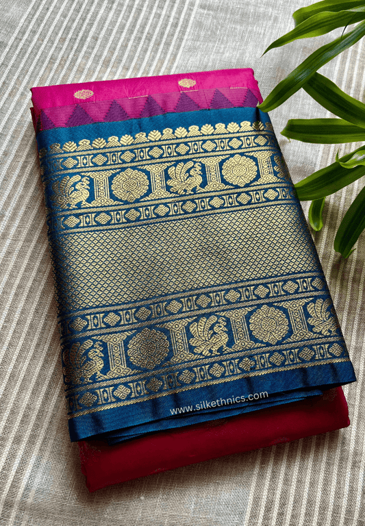 Gadwal Grace Ruby Raga silk saree