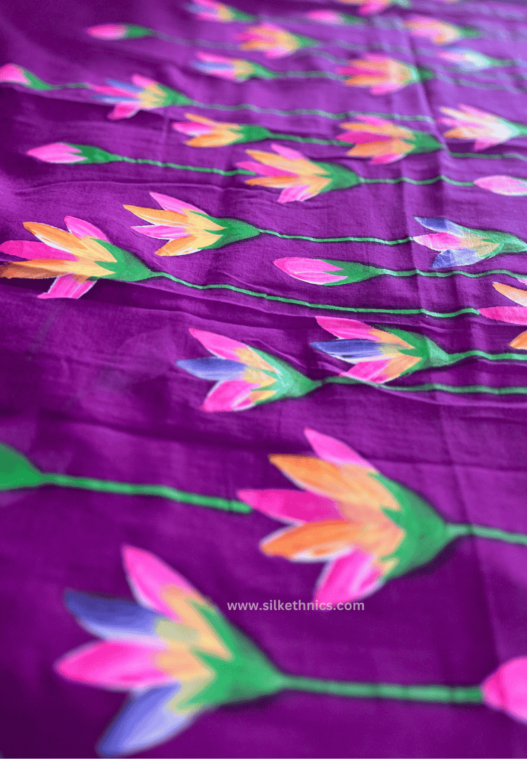 Mauve Swetha mulcotton saree