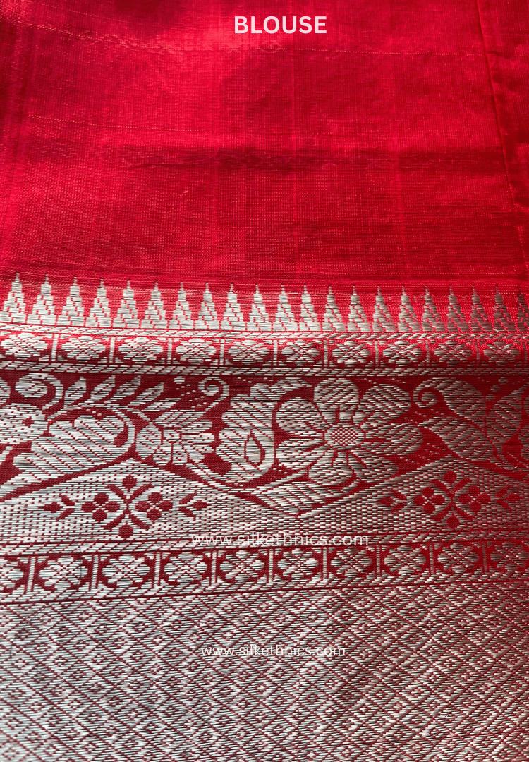 Rich Green pure Mangalagiri silk saree | Anaya collection