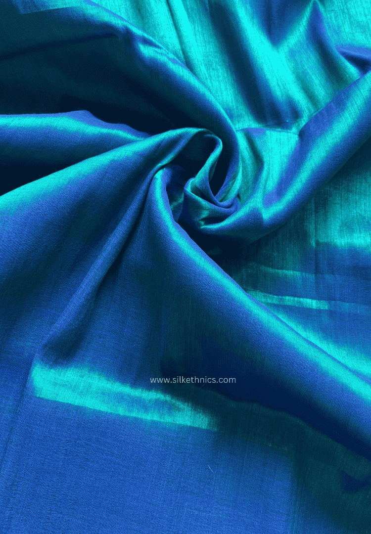 Metallic green Raga tissue saree