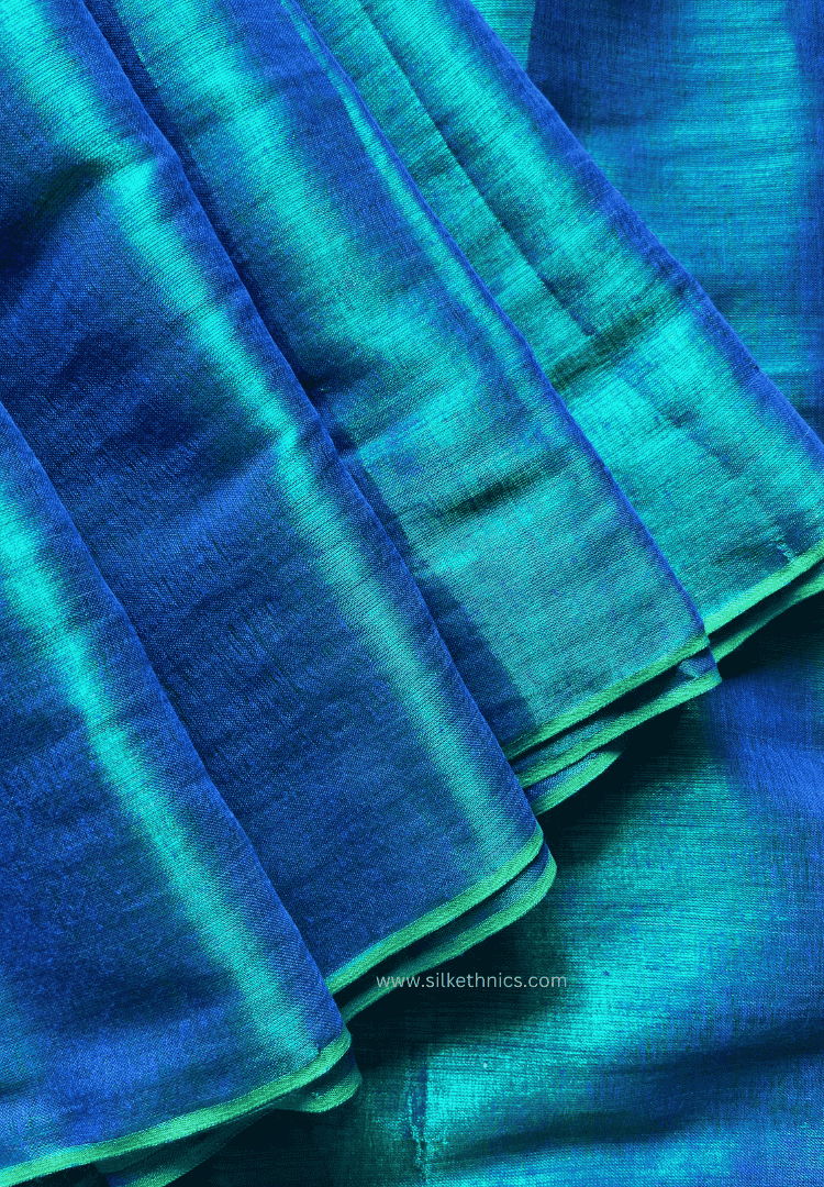 Metallic green Raga tissue saree