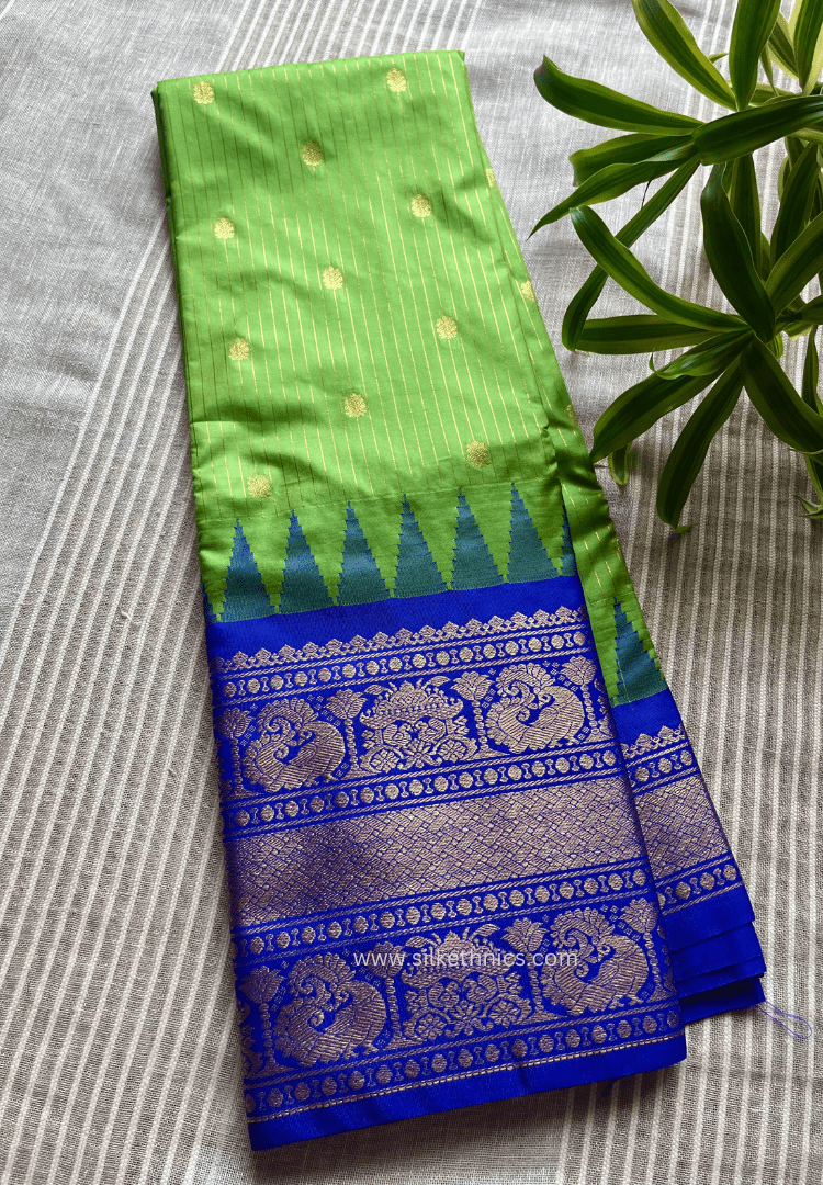 Gadwal Grace Verdant Wave silk saree