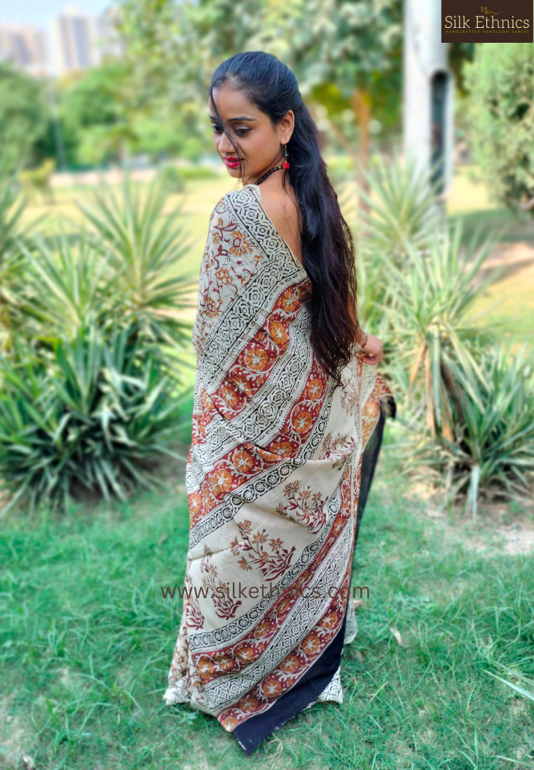 Honey beige Mahati mulcotton saree