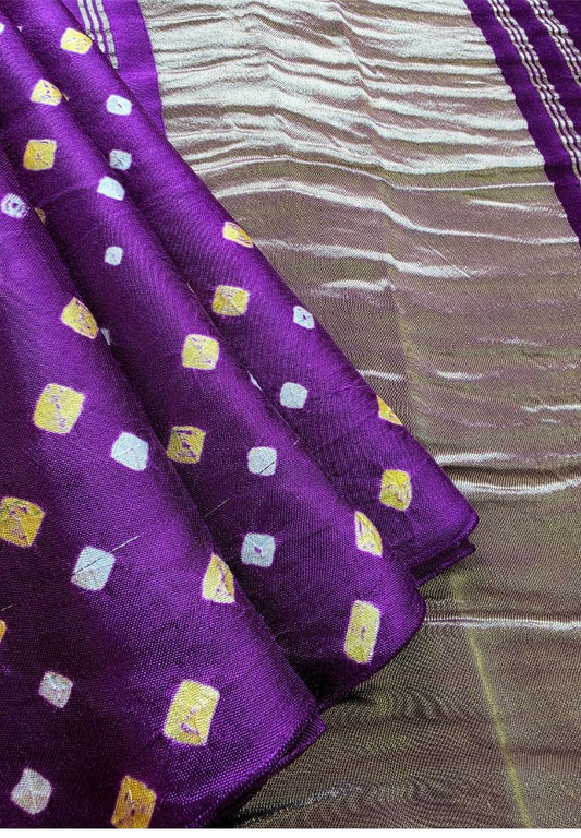 Mystic Violet Tanvi modal silk saree