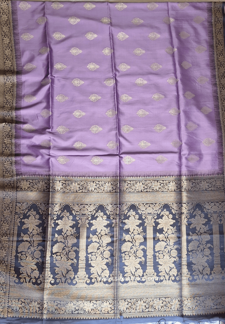 Lavender Madhuram soft silk saree