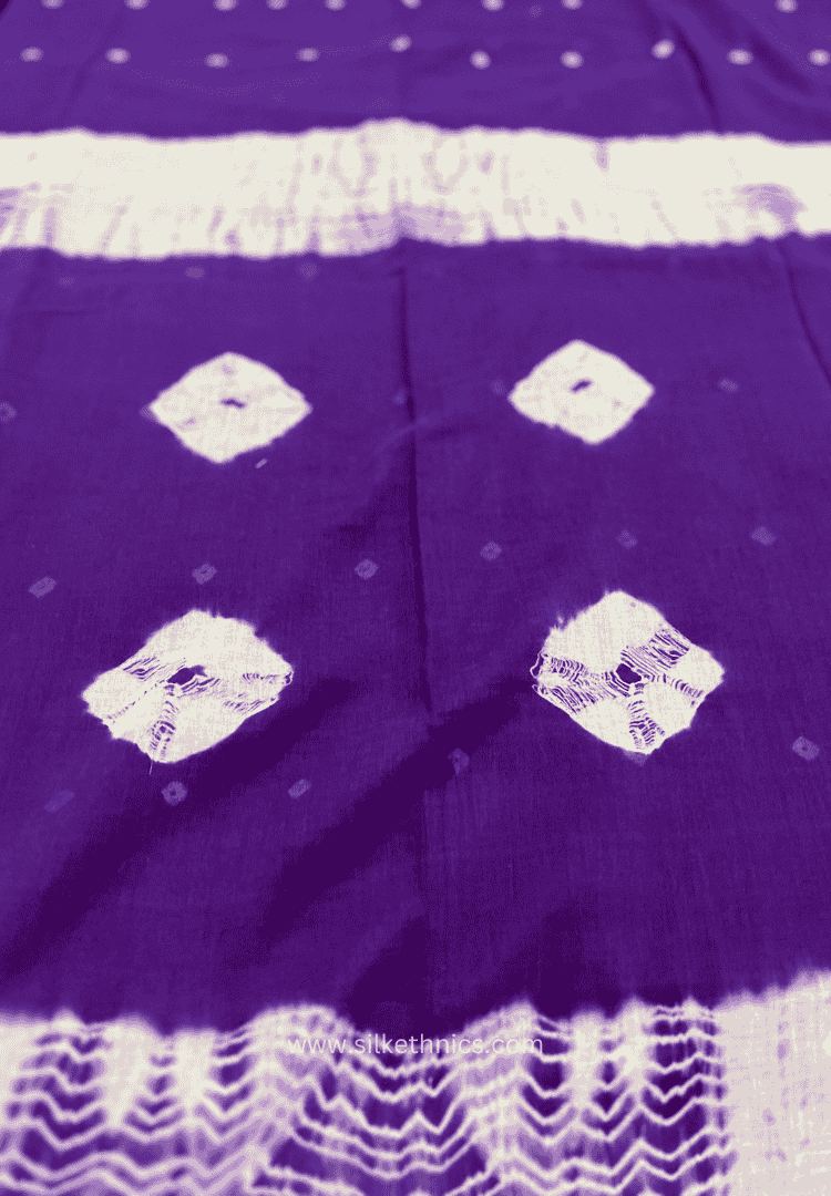 Purple tie and dye Rangreet saree
