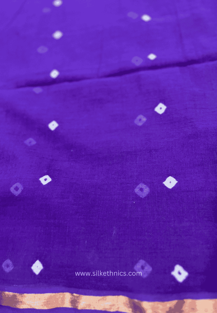 Purple tie and dye Rangreet saree