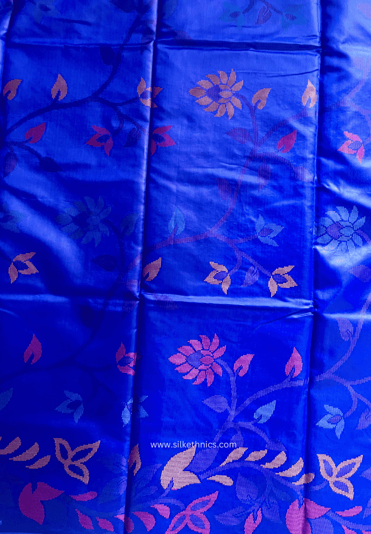 Royal Blue Rajshahi saree