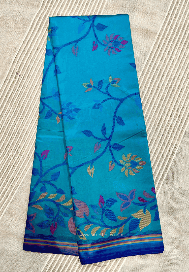 Azure blue Royal Rajshahi saree