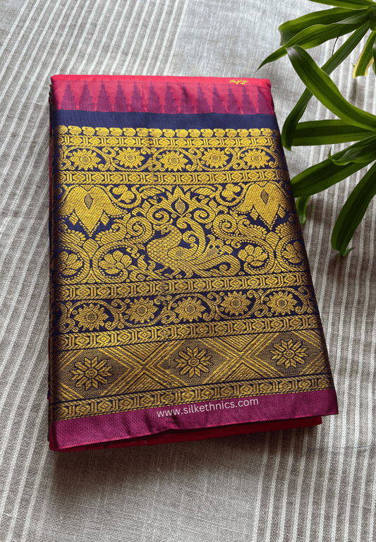 Gadwal Grace Red Enchante silk saree