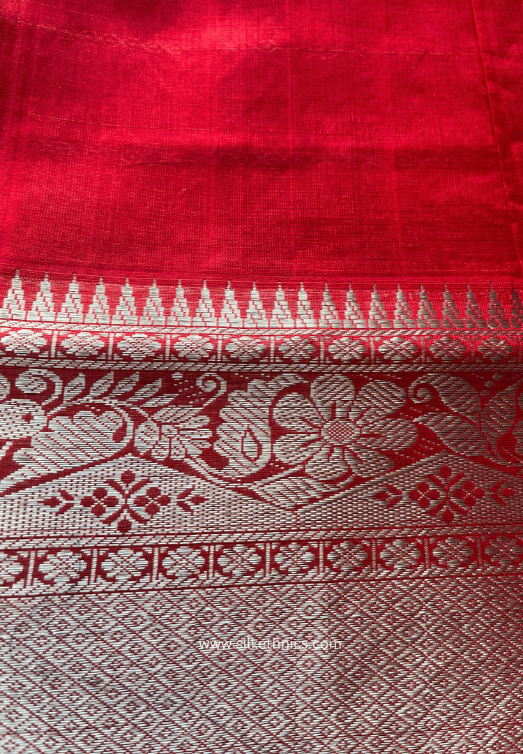 Anaya Emerald green Mangalagiri silk saree