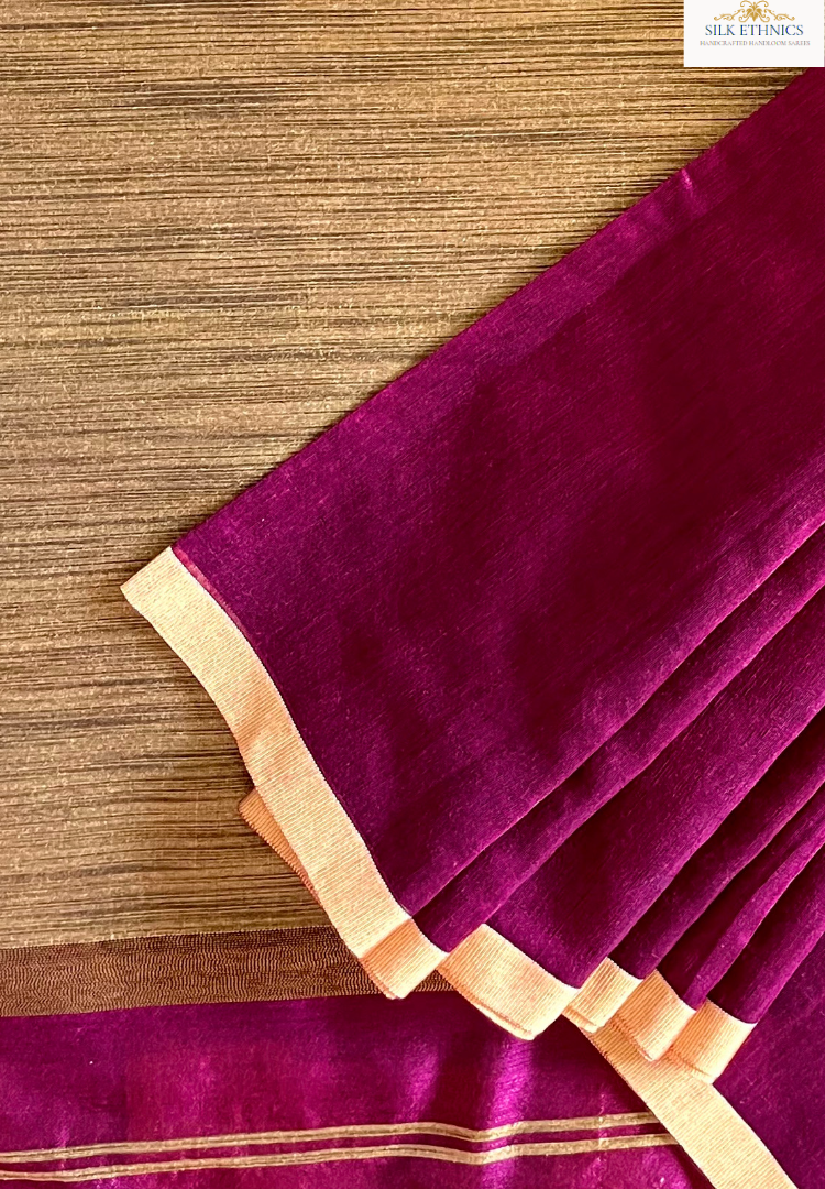 Deep magenta Sico saree