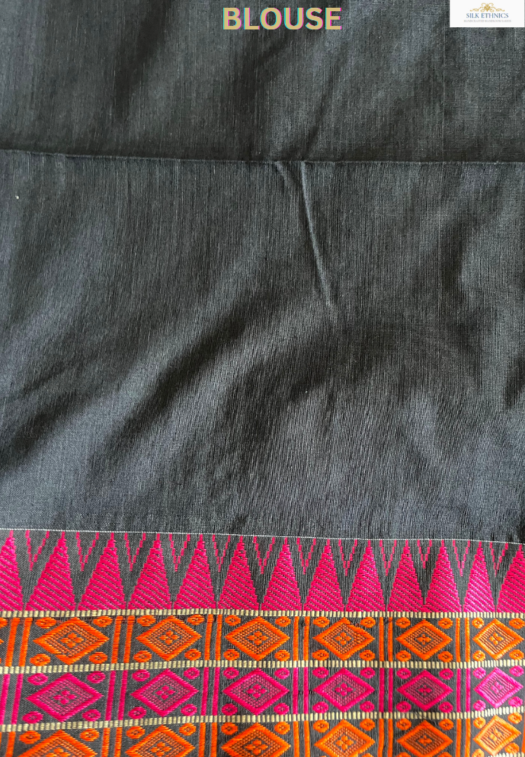 Classic Black Assam weaving saree