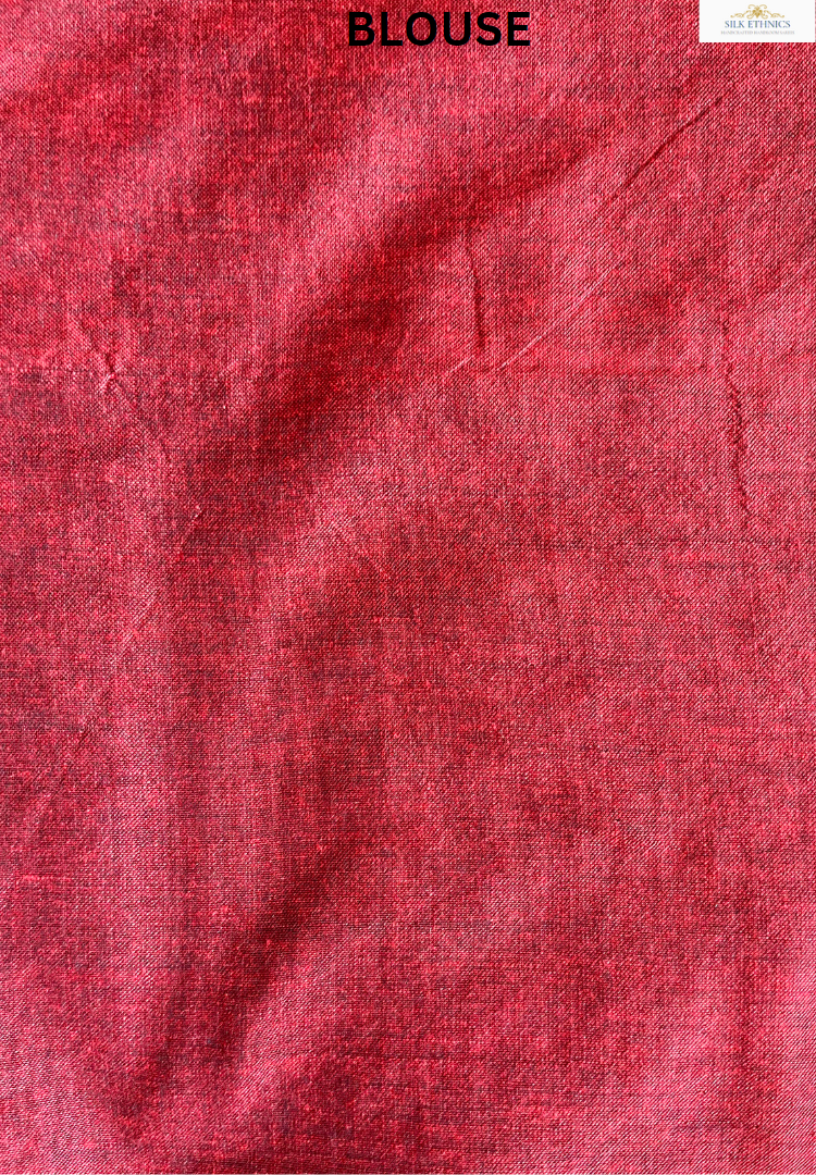 Rich Red StriVibe handloom saree