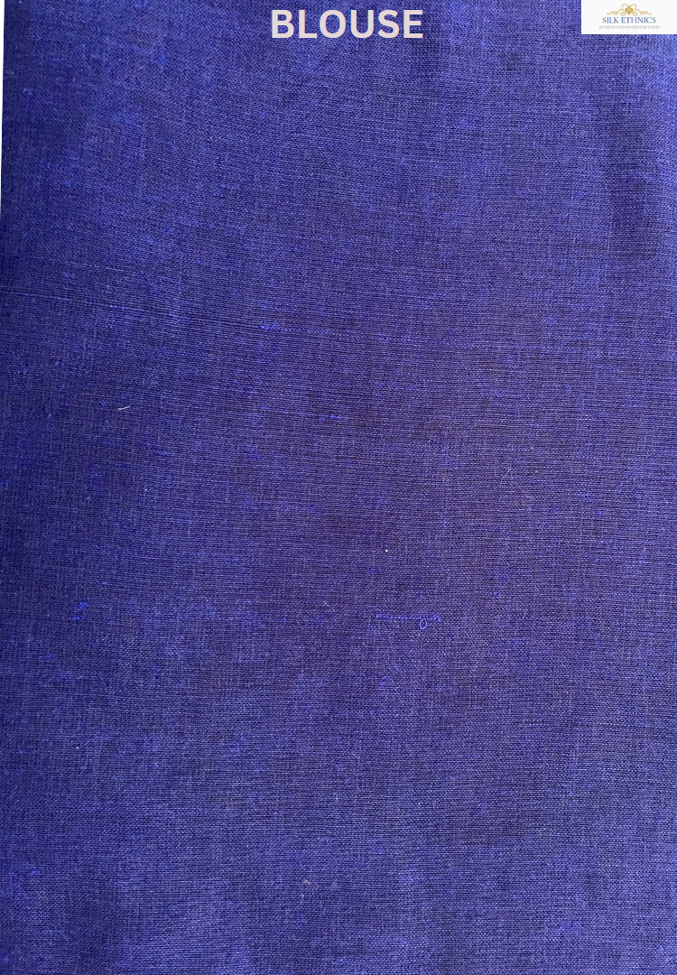 Cobalt blue StriVibe handloom saree