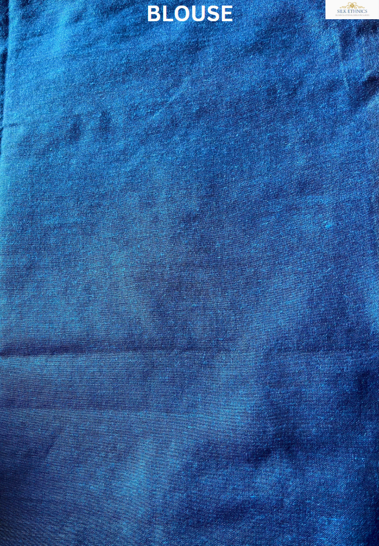 Sapphire Blue StriVibe handloom saree