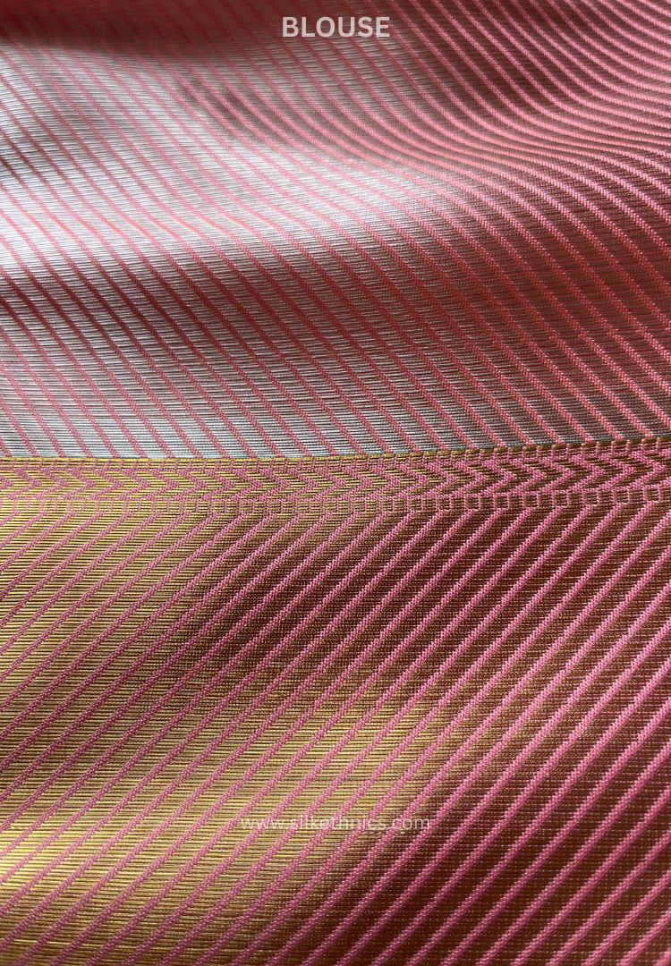 Blush Pink Banarasi silk Pallavi designer saree