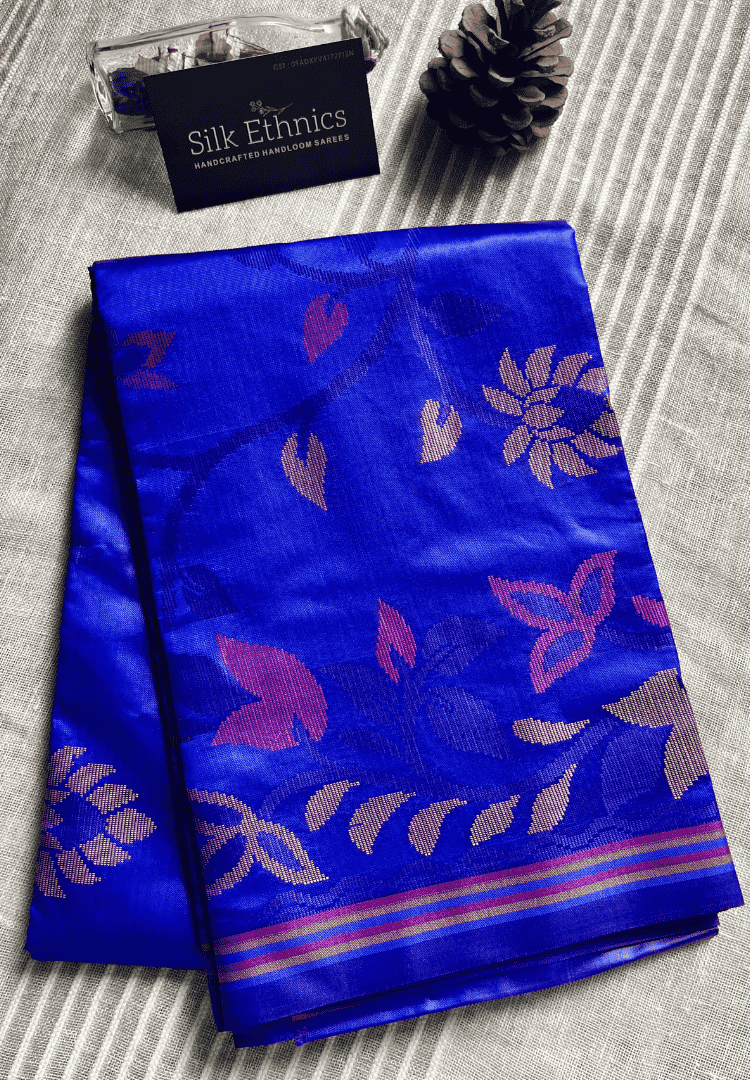 Royal Blue Rajshahi saree