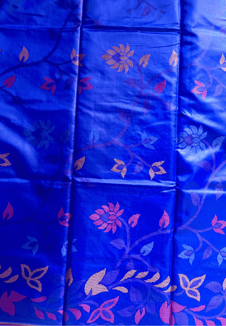 Royal Blue Rajshahi saree