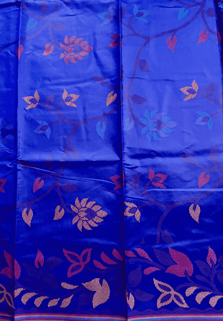 Royal Blue Rajshahi saree