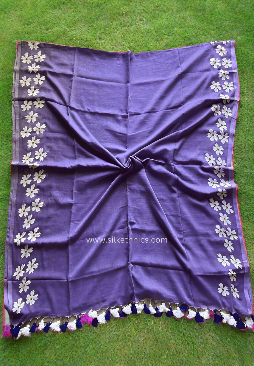 Versatile Violet Swetha mulcotton saree