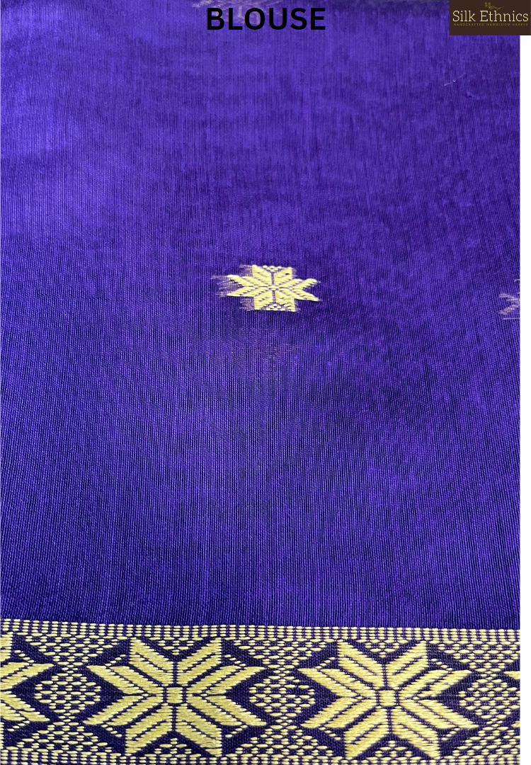 Purple Maheswari silkcotton saree