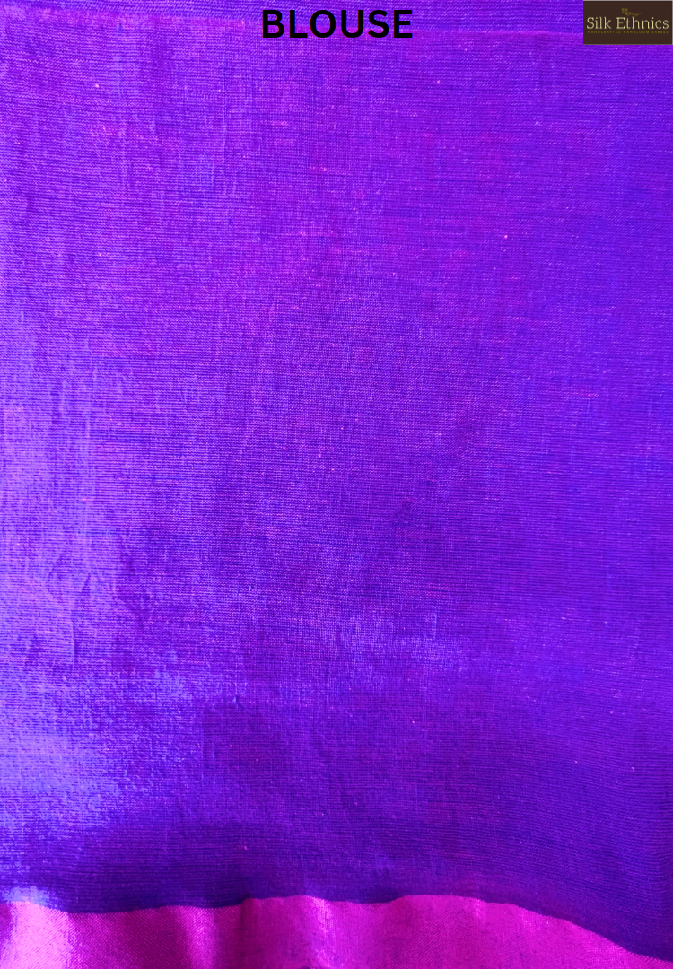 Vibrant Purple Pure handloom saree