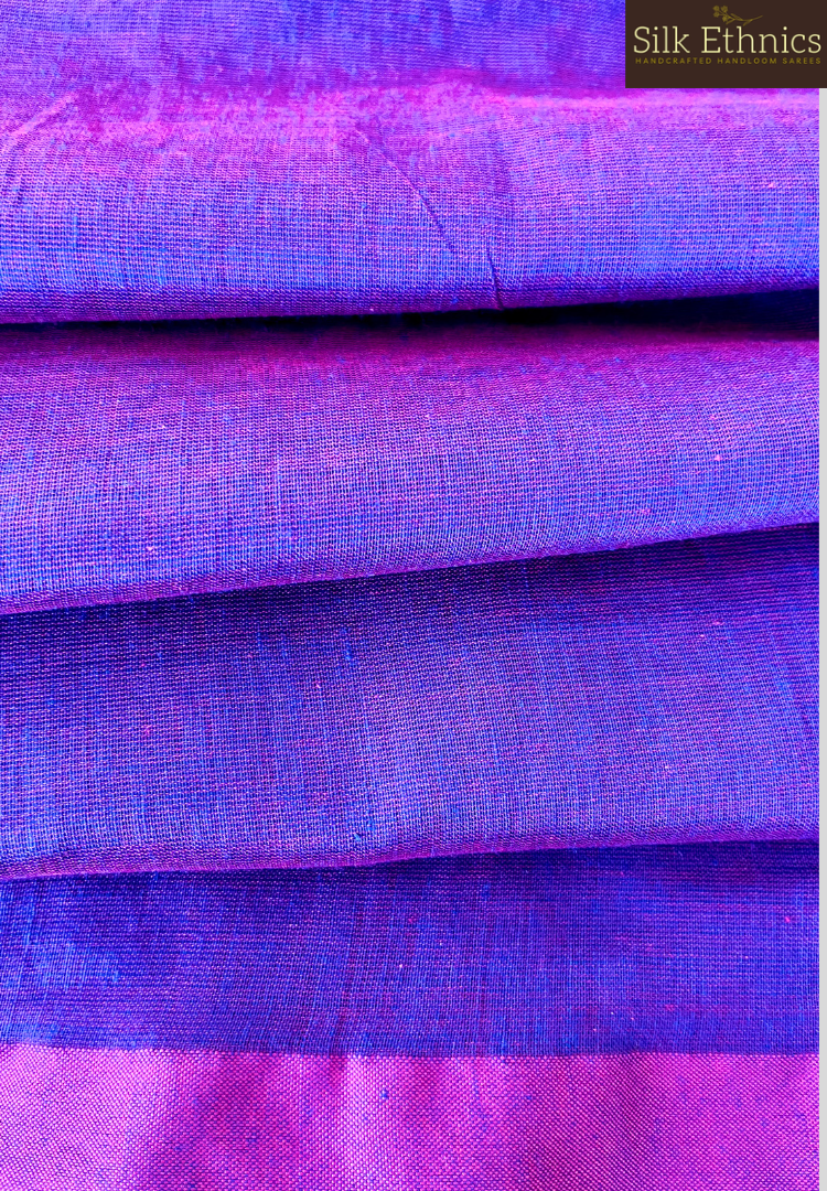 Vibrant Purple Pure handloom saree