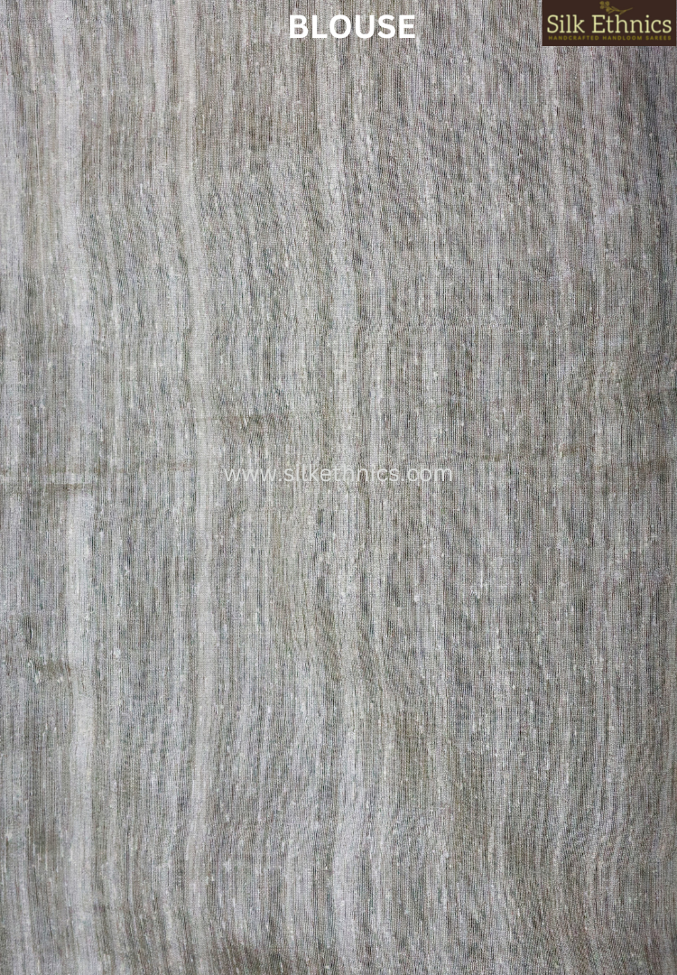 Silver Grey polka Sico saree