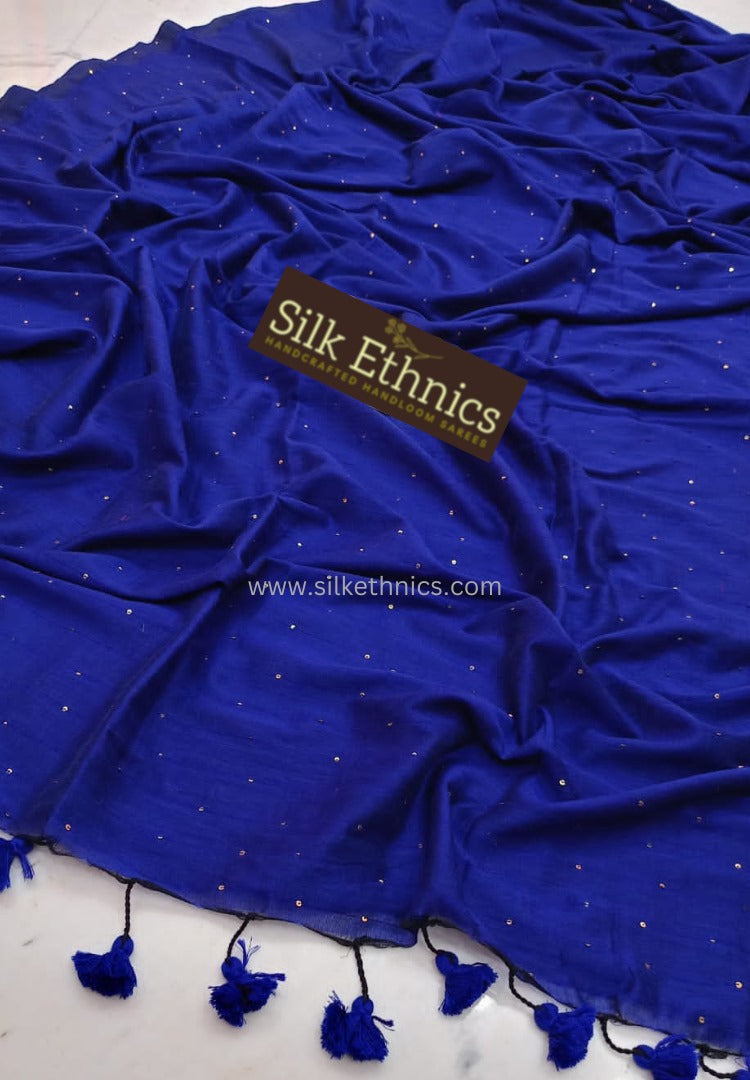 Royal Blue Pure Handloom saree