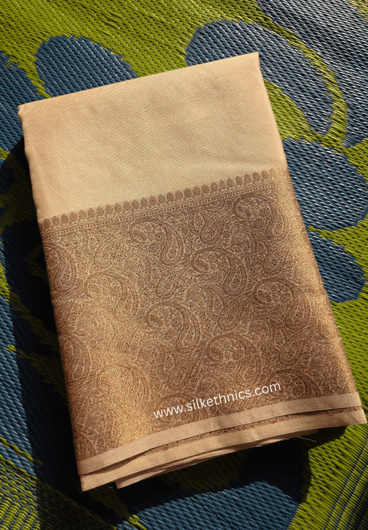 Ivory Banarasi Warm Silk Zari Weaving saree