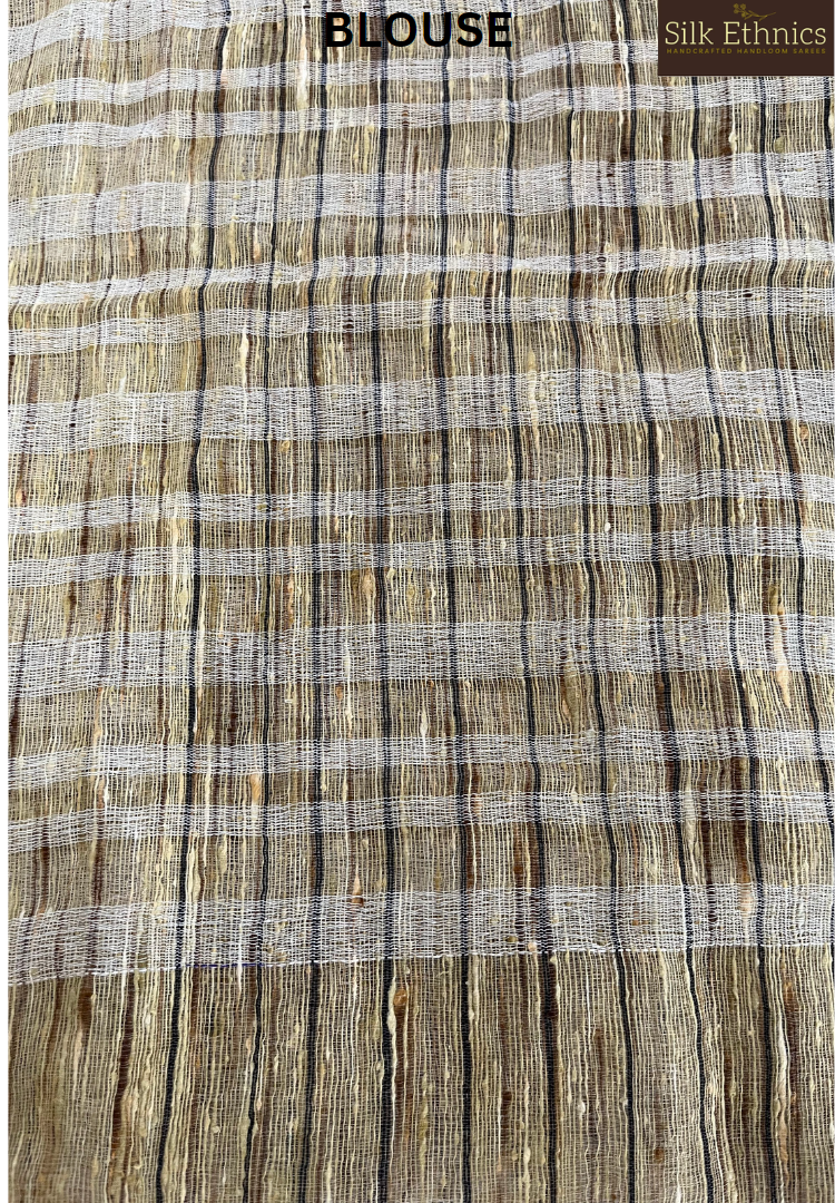 Beige Ketiya Gicha Handloom saree