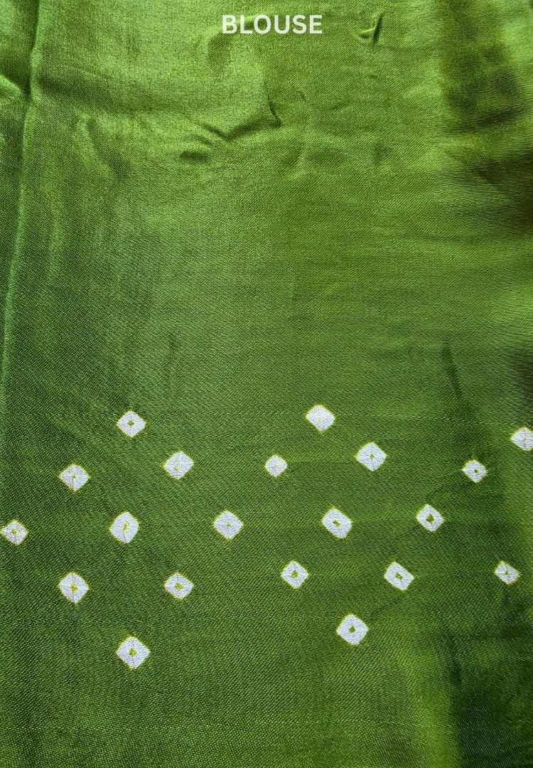 Pear green Tanvi modal silk Bandhej saree